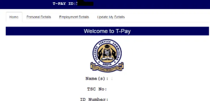 TSC payslip login window - TSC Payslip Online Home Page