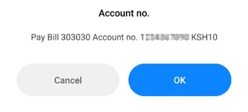 Complete your MPESA to ABSA paybill deposit and press ok