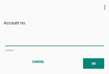 Enter ABSA Bank Account Number where you are depositing money to and press ok