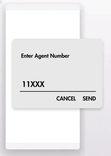 Enter the agent number
