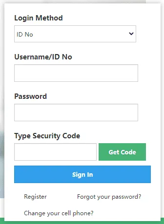 Enter your Username/ID No, Password, type security code and then click on the Sign In button. Verification code will be sent to your registered mobile number in Kenya