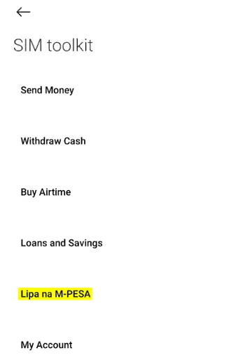 Select Lipa na M-PESA to make your GOTV Kenya payment