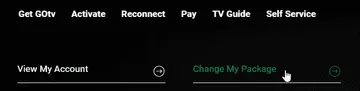Click on Self Service tab and then on the Change My Package tile