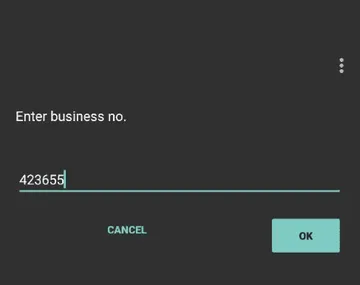 Enter the GOtv PayBill Number 423655 to pay for your GOtv subscription in Kenya and then press ok.