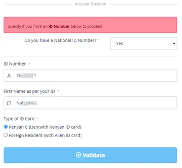 HEF Portal Registration with Kenya National ID