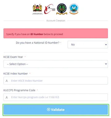 HEF Portal Registration without Kenya National ID